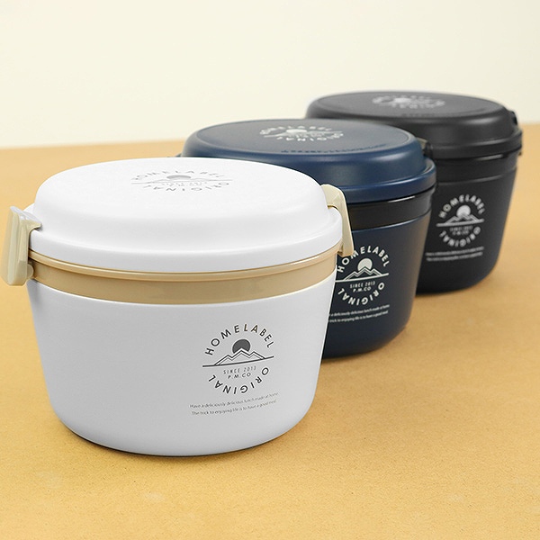 保温弁当箱 弁当箱 ランチジャー どんぶりランチジャー 880ml 2段 ( お弁当箱 保温 保冷 大容量 レンジ対応 ランチボックス 保温ランチ シンプル どんぶり 丼 電子レンジOK スープ 容器 ステンレス製 真空二重構造 ) 【ブラック】 ブラック