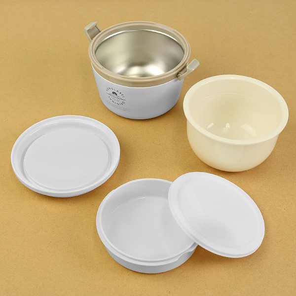 保温弁当箱 弁当箱 ランチジャー どんぶりランチジャー 880ml 2段 ( お弁当箱 保温 保冷 大容量 レンジ対応 ランチボックス 保温ランチ シンプル どんぶり 丼 電子レンジOK スープ 容器 ステンレス製 真空二重構造 ) 【ブラック】 ブラック