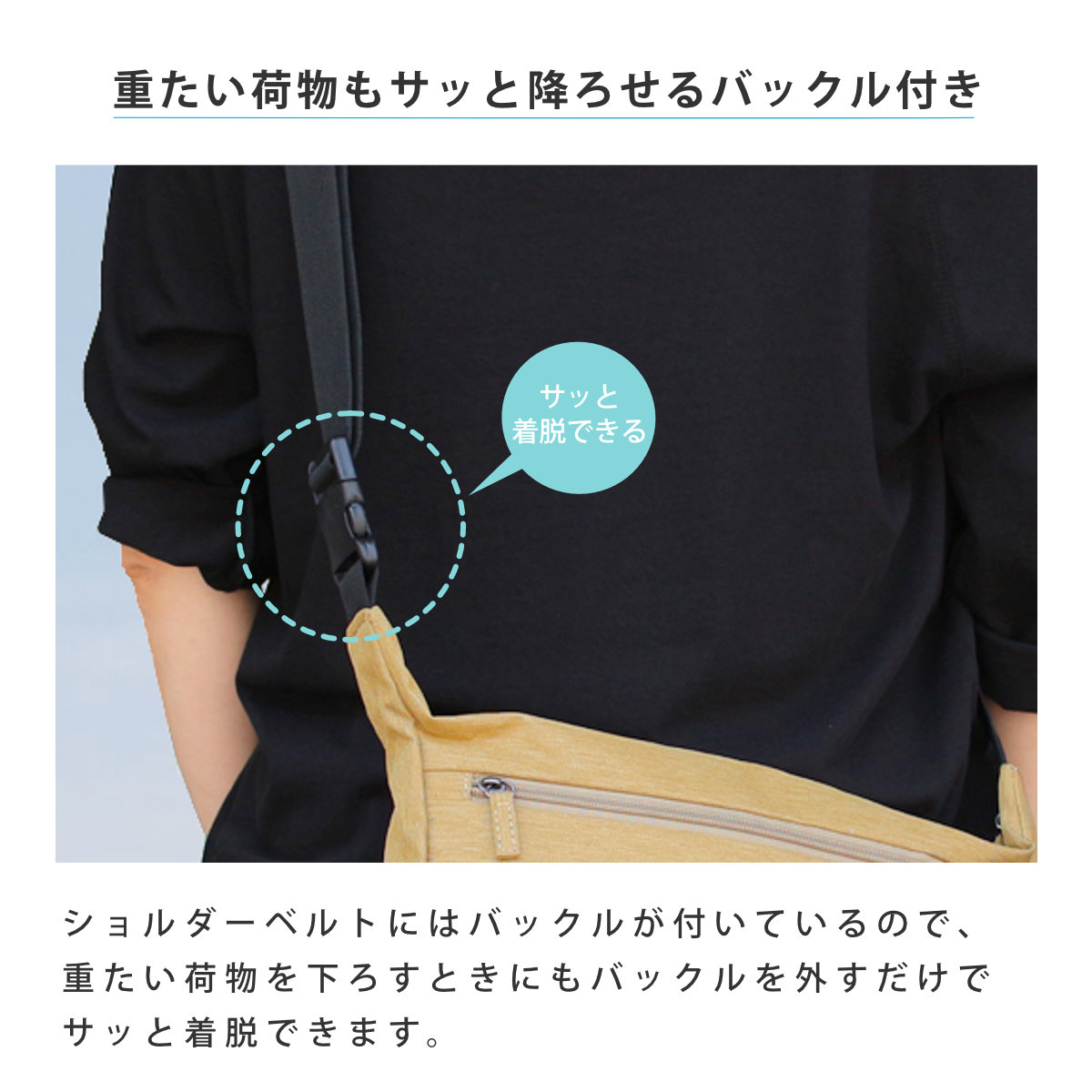 ショルダーバッグ 杢調ポリトラベルミニショルダー ph wonderlust ( バッグ 旅行バック かばん レディース メンズ ショルダー 収納 ポケット 斜めがけ 撥水 サブバッグ 旅行 鞄 男女兼用 バックル付き シンプル ) 【グレー】 グレー