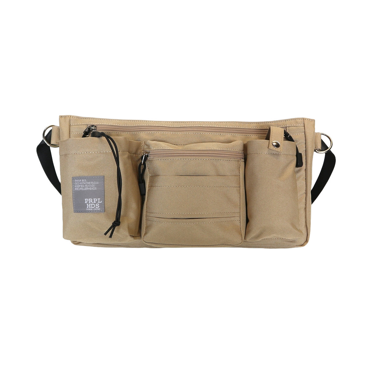 ボディバッグ OSAMPO はっ水ポリボディバッグ ( お散歩 バッグ 旅行バック かばん レディース メンズ ショルダー 収納 ポケット 犬 ペット 散歩バッグ ペットバッグ 斜めがけ 撥水 軽い サブバッグ 旅行 鞄 男女兼用 シンプル ) 【ブラック】 ブラック