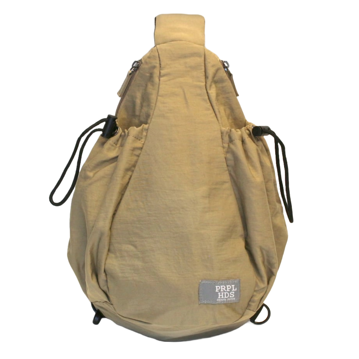 ボディバッグ OSAMPO しわナイロンWボトルボディバッグ ( お散歩 バッグ 旅行バック かばん レディース メンズ ショルダー ポケット 犬 ペット 散歩バッグ ペットバッグ 斜めがけ 撥水 軽い サブバッグ 旅行 鞄 男女兼用 シンプル ) 【グレー】 グレー