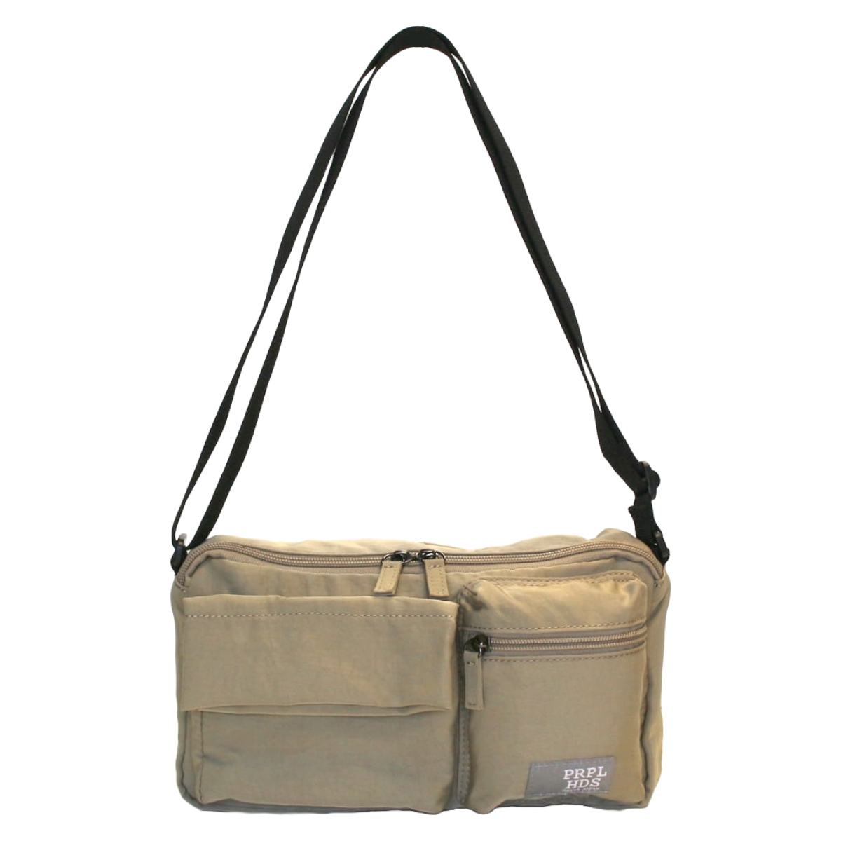 OSAMPOしわナイロンティッシュケースショルダー ( お散歩 バッグ 旅行バック かばん レディース メンズ ショルダー ポケット 犬 ペット 散歩バッグ ペットバッグ 斜めがけ 撥水 軽い サブバッグ 旅行 鞄 男女兼用 シンプル ) 【ブラック】 ブラック