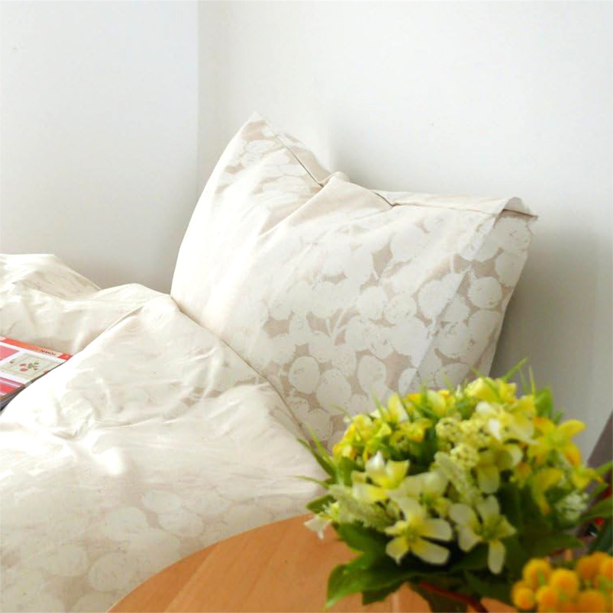 QUARTER REPORT 枕カバー 43×63cm対応 袋状 日本製 ( ピローカバー ピローケース まくらカバー 綿 麻 Float 花柄 Savy チェック柄 ) 【Float(グリーン)】 Float(グリーン)