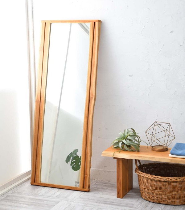 鏡 木製フレーム - 鏡(立て掛け式)