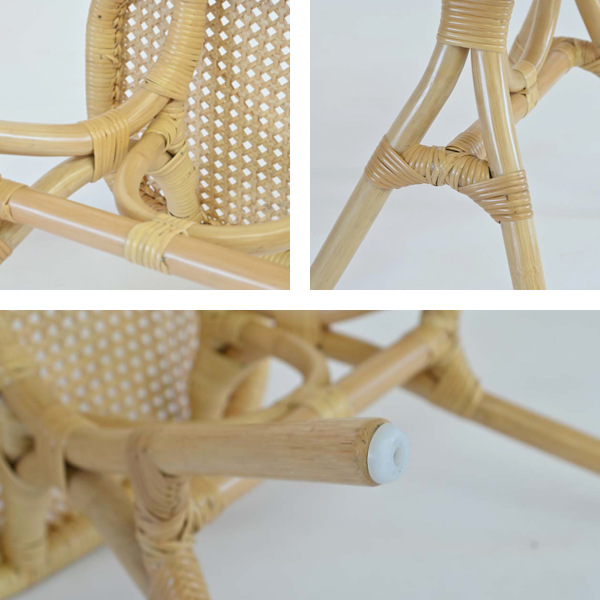 籐 スツール 4本脚 ラタン家具 座面高46cm （ ラタン チェア チェアー