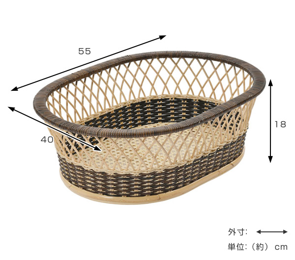 ✨新品未使用・かごまとめ売り・籐かご特大カゴ2点セット 満杯