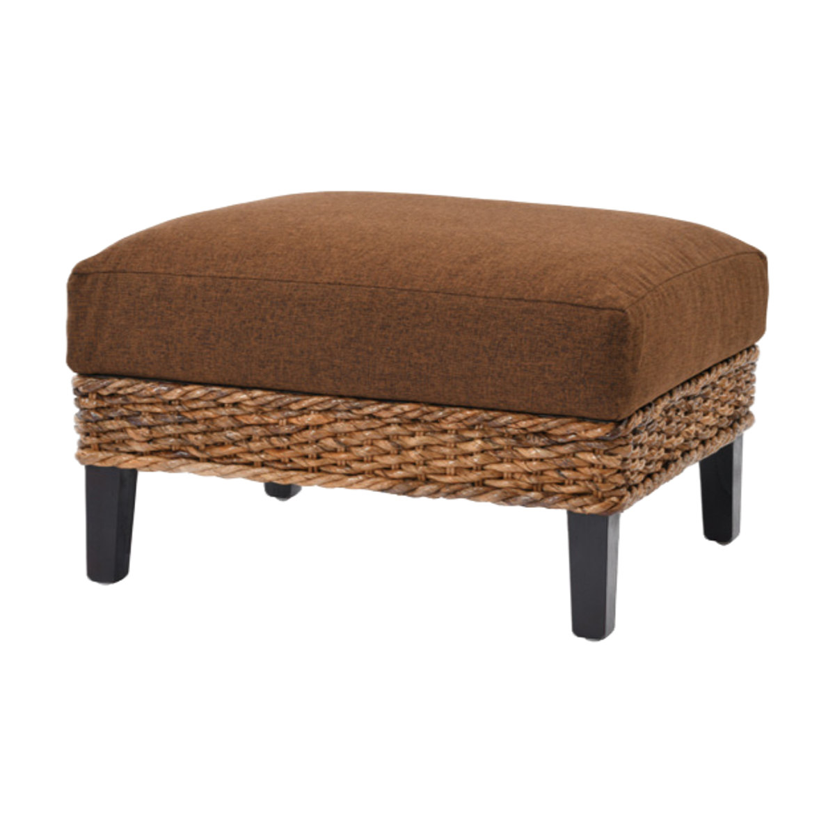 オットマン 幅70cm ハワイアン リゾート風 バナナリーフ ラタン スツール Ohana アジアン家具 おしゃれ ( フットレスト 足置き台 ソファ ソファー ソファースツール ソファ用 脚置き台 足置き チェア アジアン ) 【ベージュ】 ベージュ