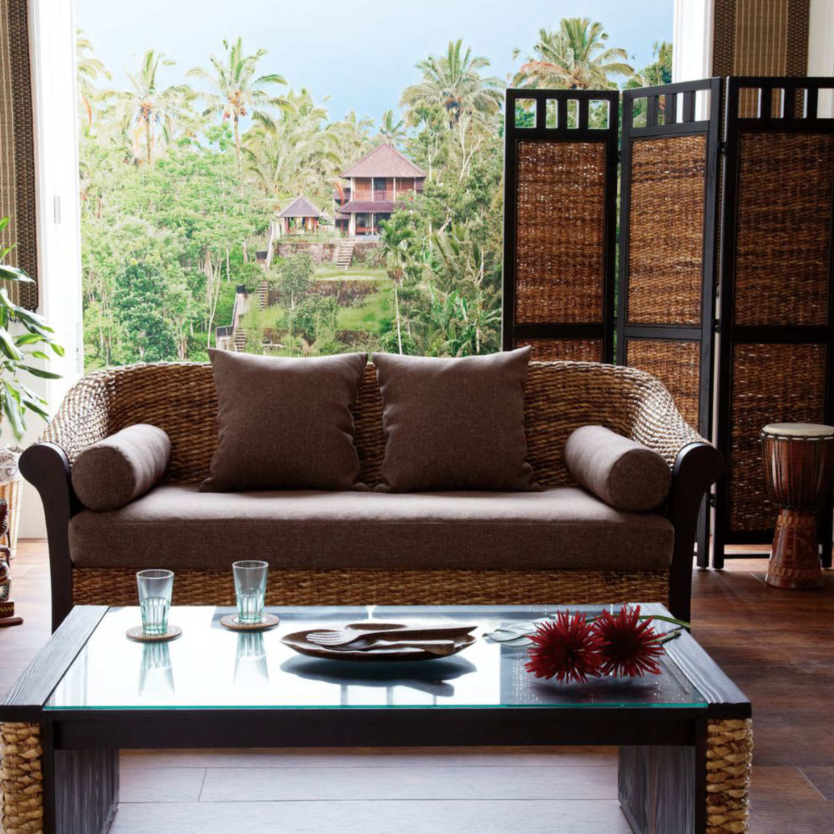 dショッピング |衝立 スクリーン 3連 アジアン家具 Banana Leaf 高さ