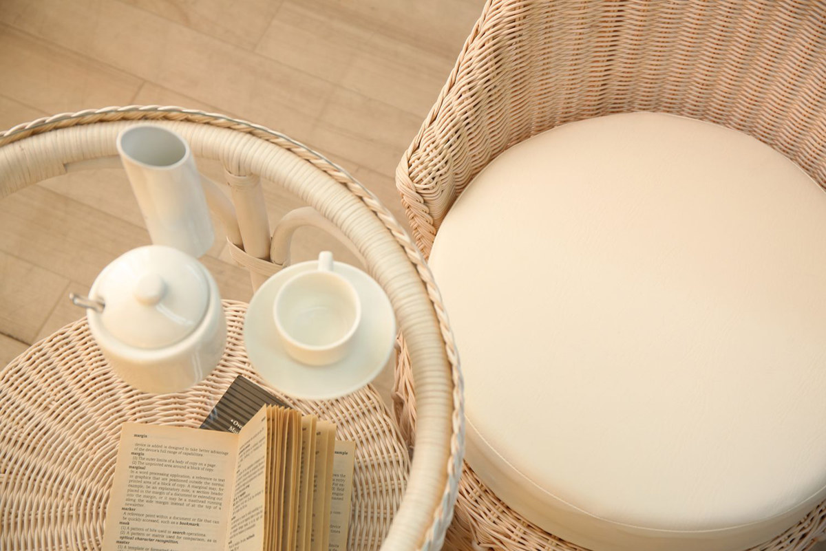 籐 ソファ 幅55cm シングルソファ 1人掛け ラタン製 fiore ( 白家具 ラタン家具 姫系 パーソナルチェア ソファー チェア フィオーレ 椅子 イス チェアー ホワイトウォッシュ 一人用 一人掛 1人 )