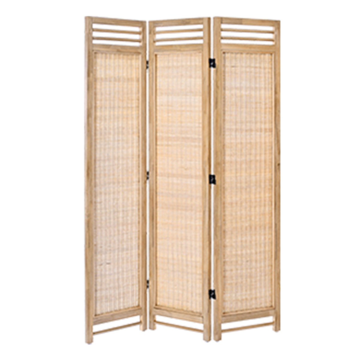 衝立 3連 高さ160cm ラタン 天然木 折りたたみ 間仕切り ( パーテーション スクリーン 籐 目隠し 自立式 ついたて 籐製 パーティション 間仕切 アジアン アジアンテイスト ナチュラル おしゃれ コンパクト収納 )