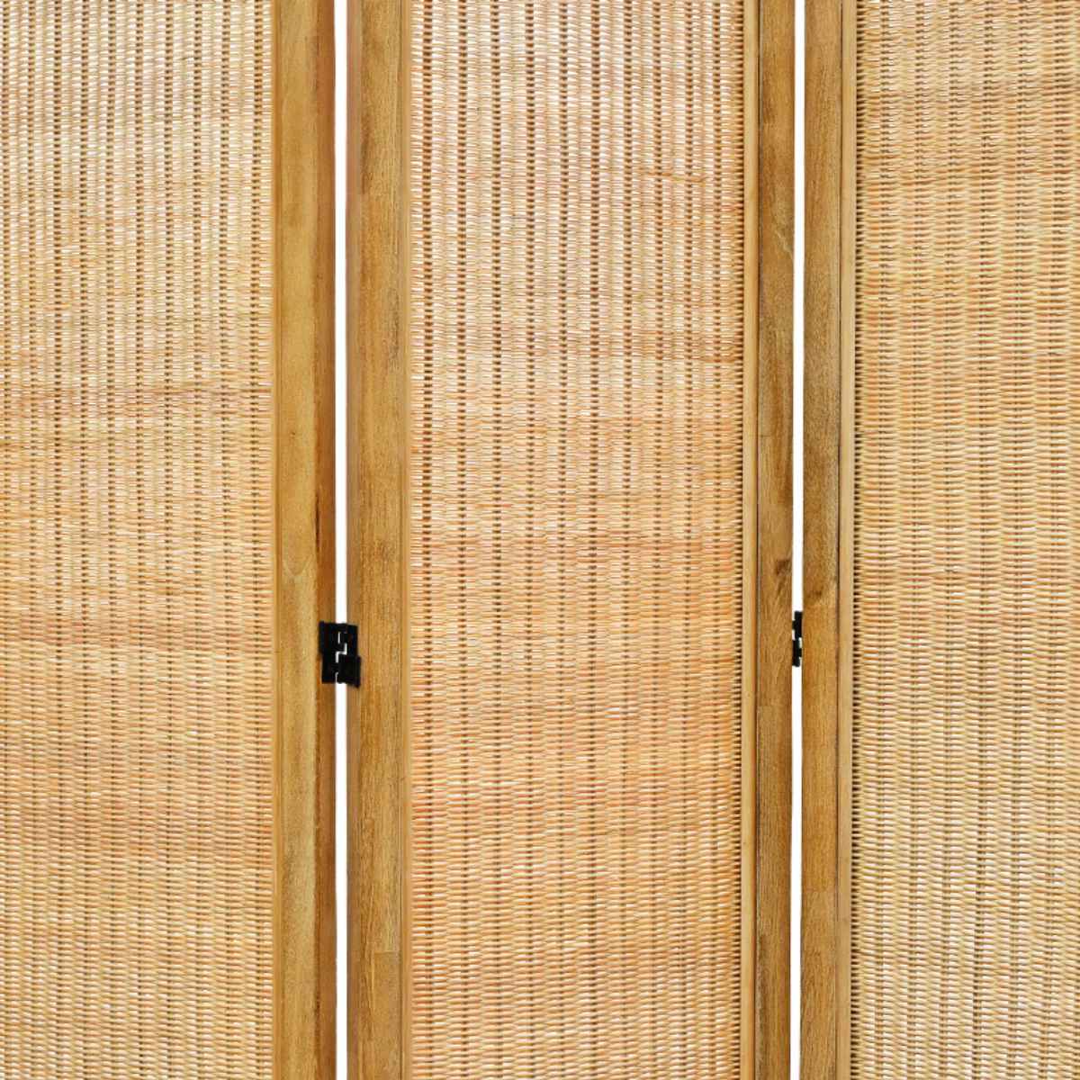 衝立 4連 高さ160cm ラタン 天然木 折りたたみ 間仕切り ( パーテーション スクリーン 籐 目隠し 自立式 ついたて 籐製 パーティション 間仕切 アジアン アジアンテイスト ナチュラル おしゃれ コンパクト収納 )