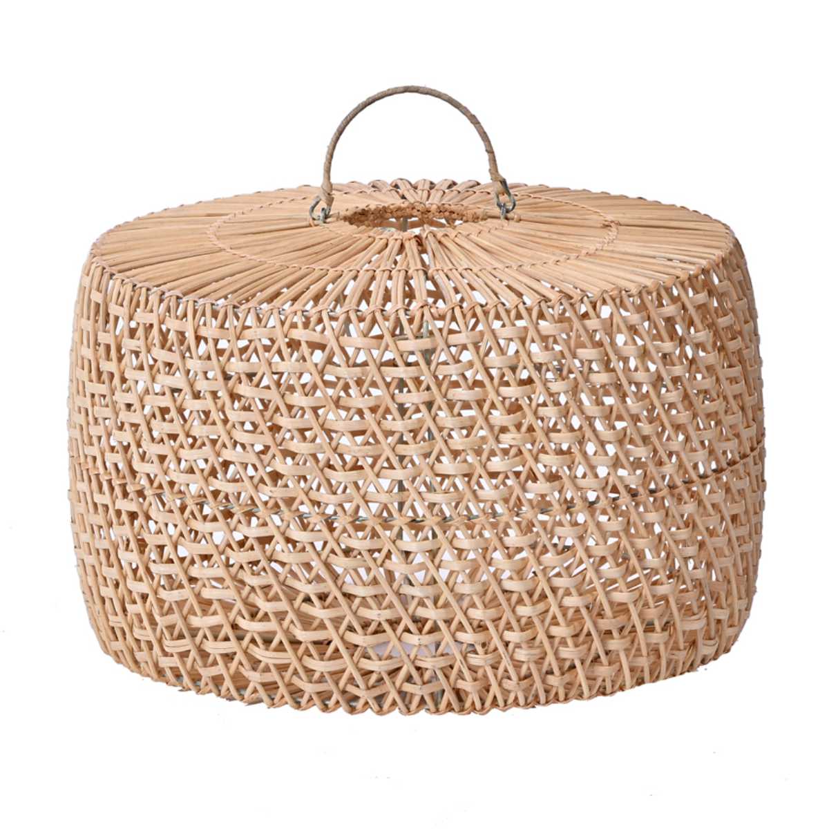 ラタン ランプシェード 円柱 ペンダントランプ 籐 シーリングライト ( 籐製 シェード ペンダントライト シェードのみ 傘 傘のみ おしゃれ 照明 ランプ ライト 天井照明 リゾート 和風 ナチュラル照明 照明器具 アジアン )