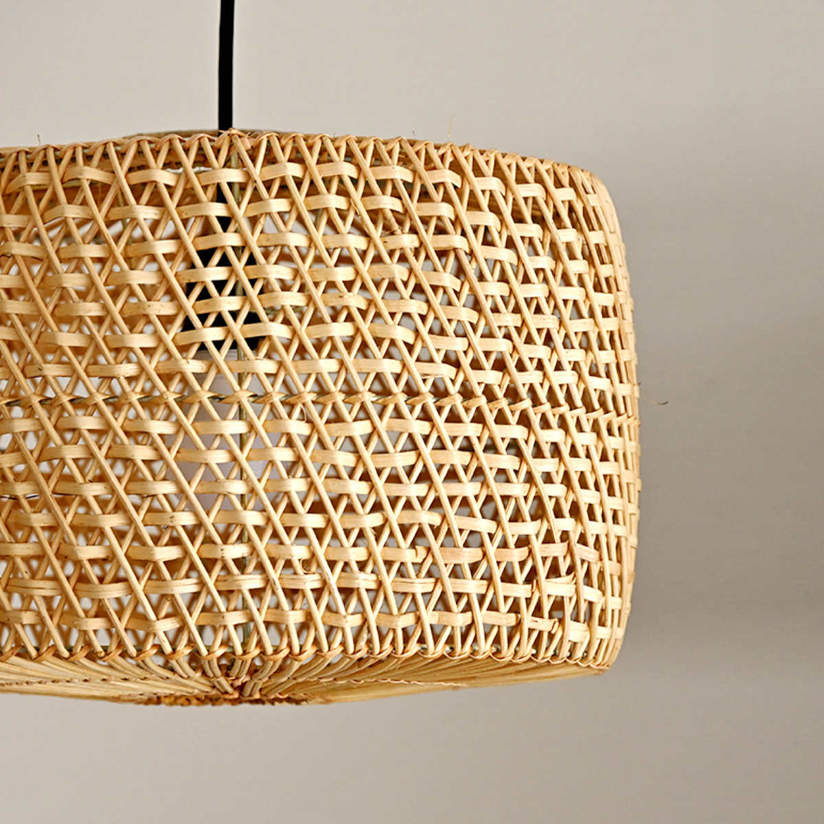 ラタン ランプシェード 円柱 ペンダントランプ 籐 シーリングライト ( 籐製 シェード ペンダントライト シェードのみ 傘 傘のみ おしゃれ 照明 ランプ ライト 天井照明 リゾート 和風 ナチュラル照明 照明器具 アジアン )