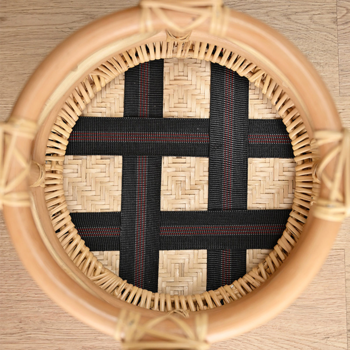 ラタン スツール 座面高44cm 軽量 籐椅子 ダイニングチェア ( ラタンチェア ラタンスツール 腰掛 籐製 軽い 円形 アジアン インテリア あじろ編み 和室 リビング 和モダン 脱衣所 洗面所 玄関 ナチュラル おしゃれ ) 【ナチュラル】 ナチュラル