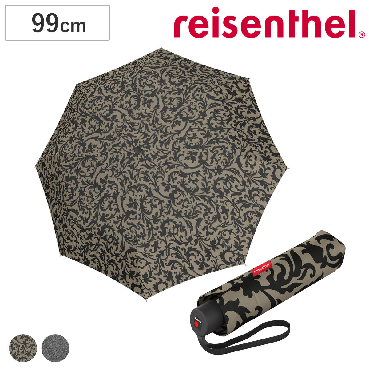 【アウトレット】折りたたみ傘 reisenthel 99cm UMBRELLA POCKET CLASSIC ( 傘 折りたたみ かさ レディース メンズ 大きい 軽量 丈夫 折り畳み アンブレラ 頑丈 撥水 速乾 グラスファイバー フラット 男女兼用 ) 【BAROQUETAUPE】