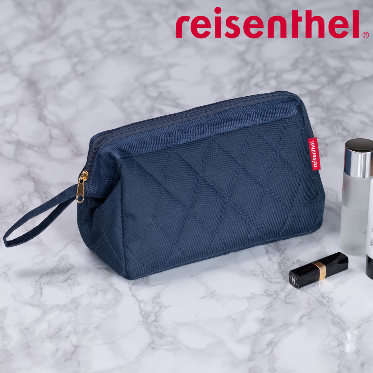 【アウトレット】コスメポーチ ライゼンタール TRAVEL COSMETIC RHOMBUS （ トラベルポーチ 化粧ポーチ ポーチ 大容量 収納 旅行 持ち運び トラベル 小物入れ 化粧品 仕切り 持ち手付き メイク道具 洗面道具 バッグインバッグ 自立 ）