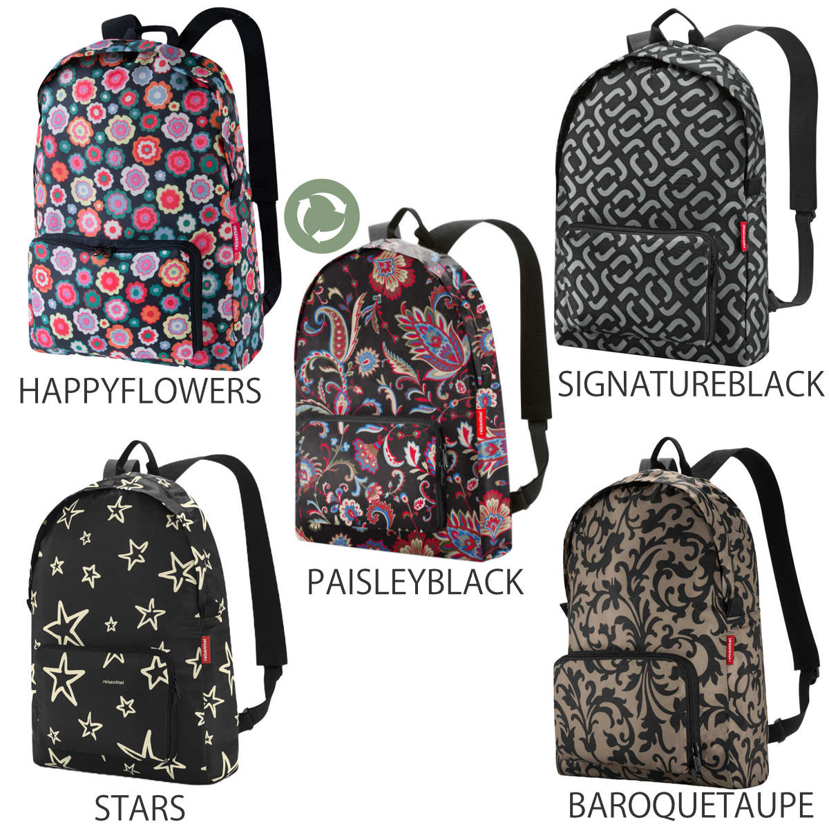 【アウトレット】リュック 折りたたみ ライゼンタール RUCKSACK ( reisenthel リュックサック 軽量 エコバッグ マイバッグ レディース 撥水加工 買物 旅行 おしゃれ 携帯 コンパクト 持ち運び 折り畳み ) 【STARS】 STARS