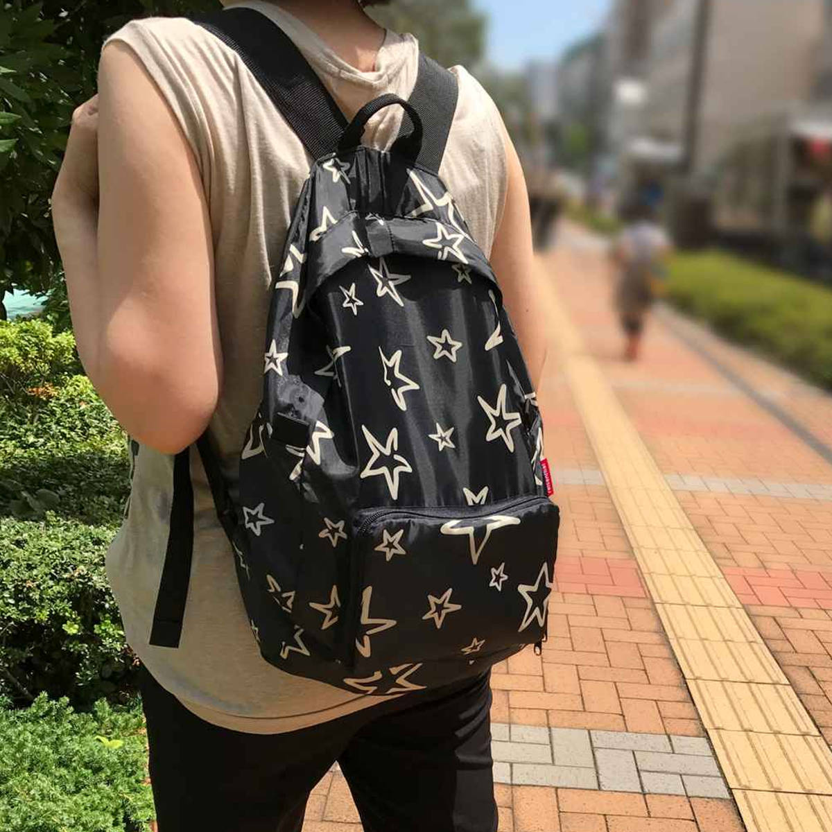【アウトレット】リュック 折りたたみ ライゼンタール RUCKSACK ( reisenthel リュックサック 軽量 エコバッグ マイバッグ レディース 撥水加工 買物 旅行 おしゃれ 携帯 コンパクト 持ち運び 折り畳み ) 【STARS】 STARS