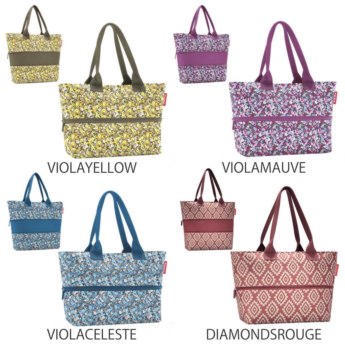 【アウトレット】エコバッグ トートバッグ 拡張 ライゼンタール SHOPPER E1 ( エコバッグ マチ広 ファスナー付き バッグ 大容量 伸縮 レディース マザーズバッグ 買い物バッグ 手提げ 肩掛け 大きい ショルダーバッグ ) 【VIOLAMAUVE】 VIOLAMAUVE