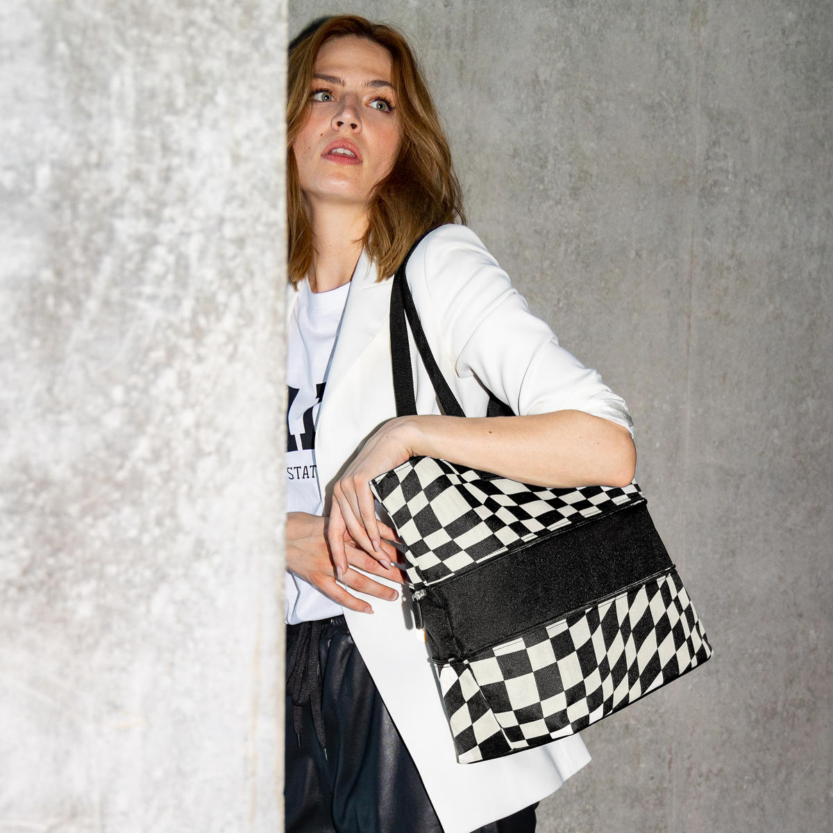 【アウトレット】エコバッグ トートバッグ 拡張 ライゼンタール SHOPPER E1 ( エコバッグ マチ広 ファスナー付き バッグ 大容量 伸縮 レディース マザーズバッグ 買い物バッグ 手提げ 肩掛け 大きい ショルダーバッグ ) 【VIOLAMAUVE】 VIOLAMAUVE