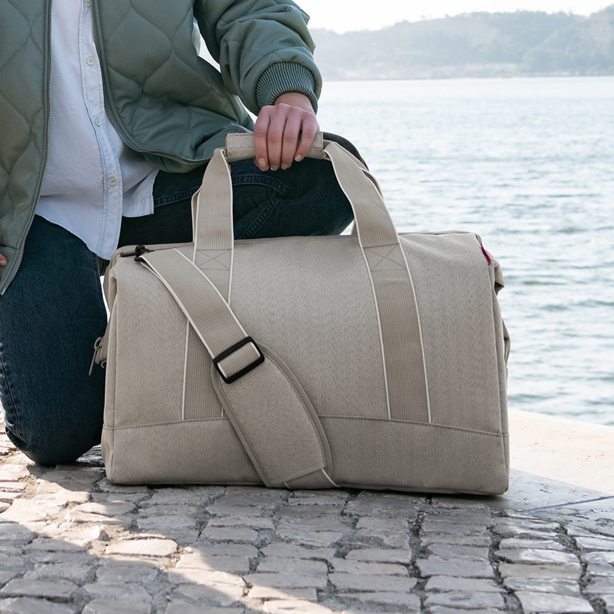 ボストンバッグ reisenthel ライゼンタール ALLROUNDER L ヘリンボーン ( かばん レディース トラベルバッグ 旅行 ネイル ネイルバッグ コスメ 美容 学生 介護 旅行バッグ ジム 2泊 3泊 メンズ ジムバッグ おしゃれ ) 【HERRINGBONESAND】 HERRINGBONESAND