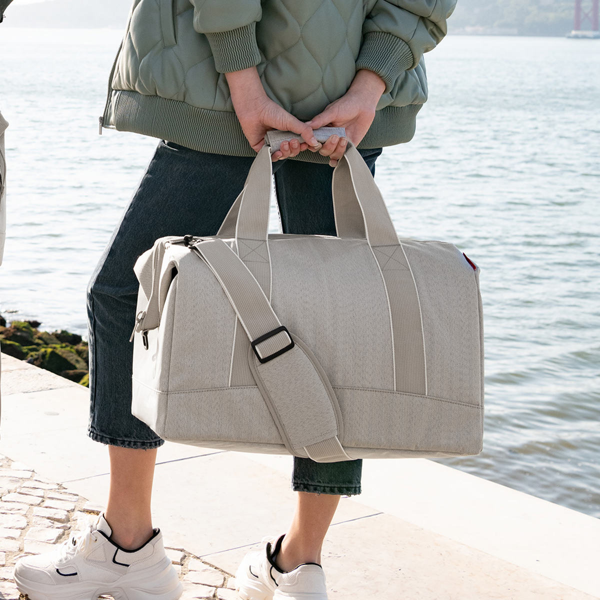 ボストンバッグ reisenthel ライゼンタール ALLROUNDER L ヘリンボーン ( かばん レディース トラベルバッグ 旅行 ネイル ネイルバッグ コスメ 美容 学生 介護 旅行バッグ ジム 2泊 3泊 メンズ ジムバッグ おしゃれ ) 【HERRINGBONESAND】 HERRINGBONESAND