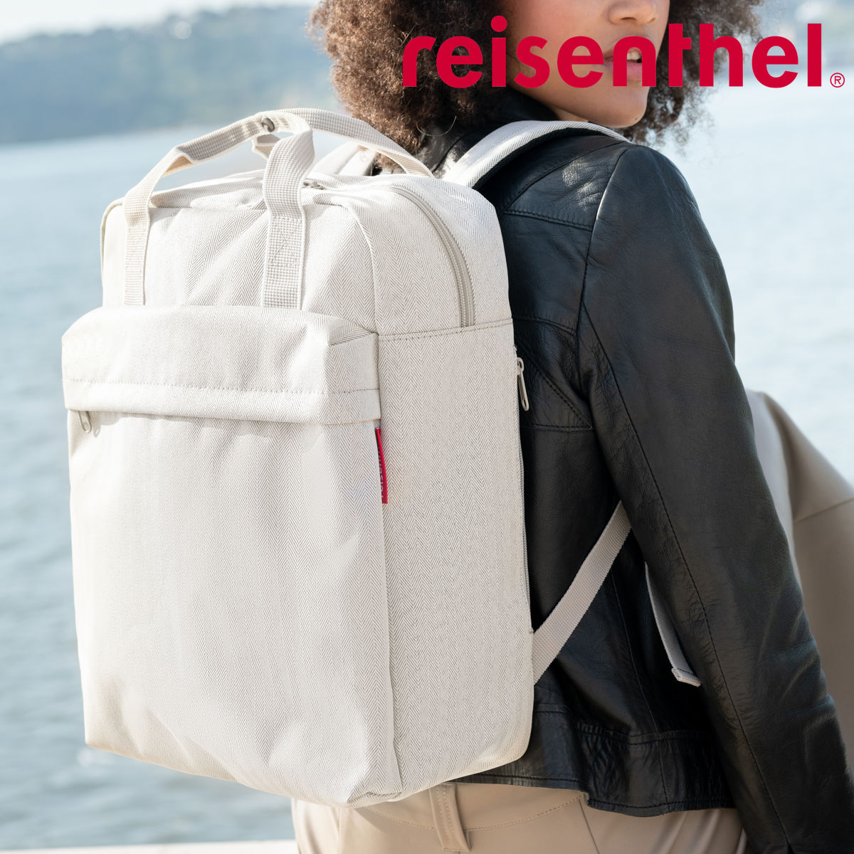 リュック reisenthel ALLDAY BACKPACK M HERRINGBONESAND ( ライゼンタール リュックサック バックパック レディース メンズ 大人 通勤 通学 ノートパソコン タブレット ママバッグ マザーズバッグ 軽量 おしゃれ )
