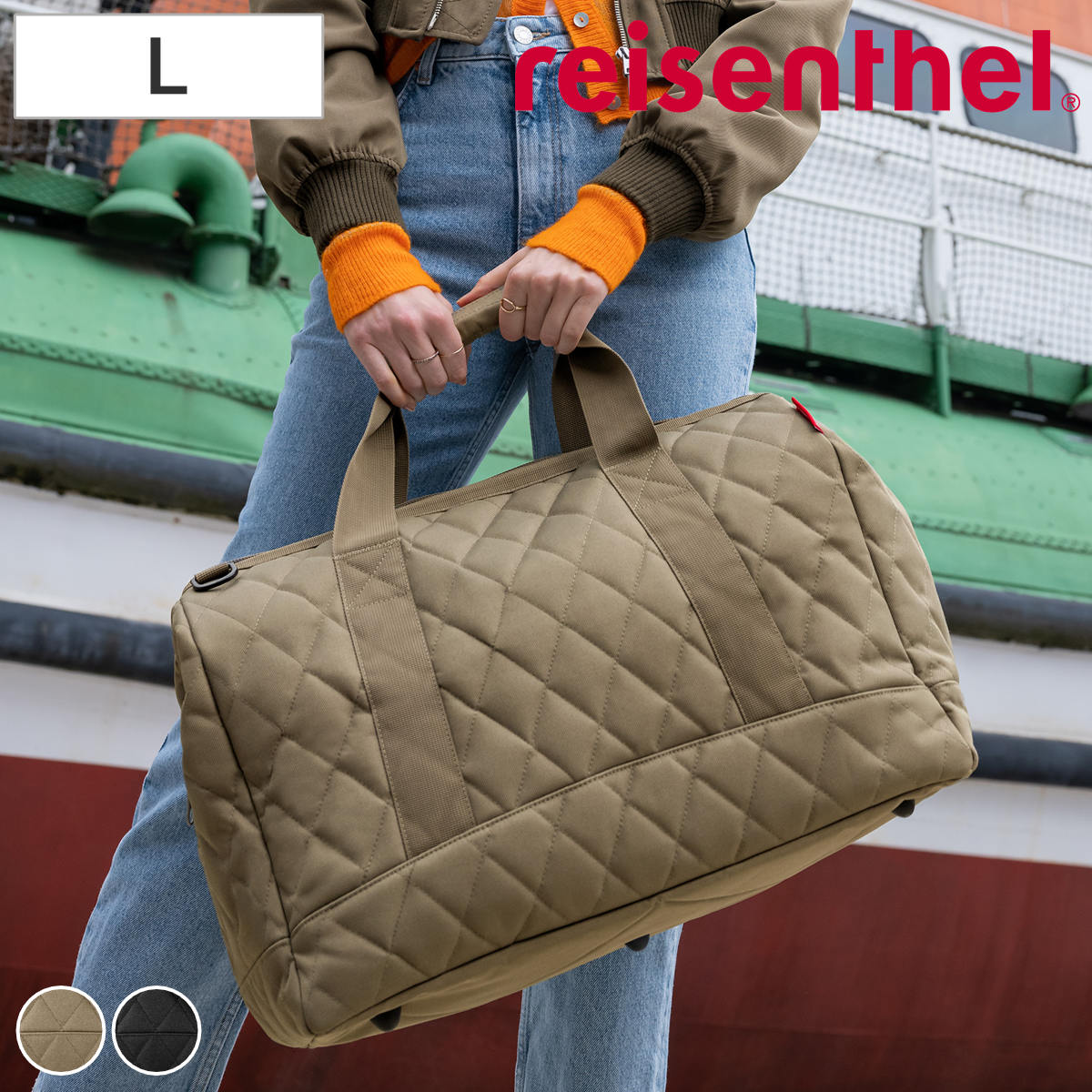 ボストンバッグ reisenthel ALLROUNDER L RHOMBUS ( かばん レディース 旅行 ネイル ネイルバッグ 美容 学生 介護 旅行バッグ ジム 2泊 3泊 メンズ おしゃれ ジムバッグ オールラウンダー ) 【ロンバスオリーブ】