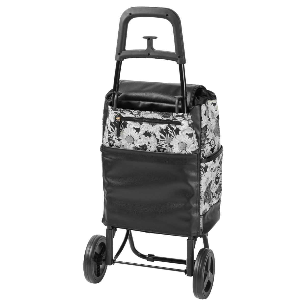 ショッピングカート cocoro ココロ 二輪型 リバティ・ファブリックス スモール ネオ サコッシュ付き エミリー ( キャリーカート カート 2輪 買い物 バッグ 保温 保冷 軽量 取り外し 折りたたみ ショッピング 花柄 プレゼント ) 【ネイビー】 ネイビー