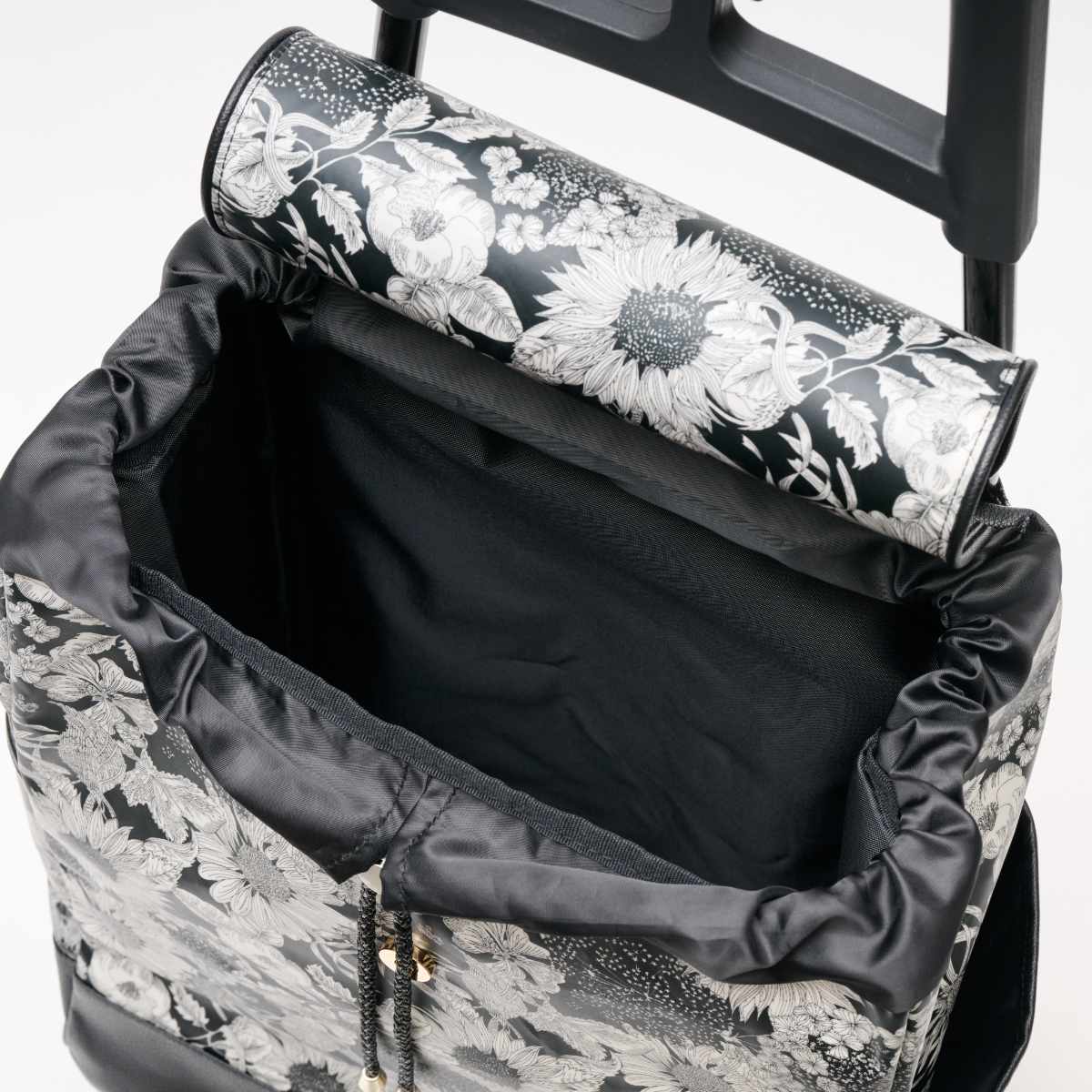 ショッピングカート cocoro ココロ 二輪型 リバティ・ファブリックス スモール ネオ サコッシュ付き エミリー ( キャリーカート カート 2輪 買い物 バッグ 保温 保冷 軽量 取り外し 折りたたみ ショッピング 花柄 プレゼント ) 【ネイビー】 ネイビー