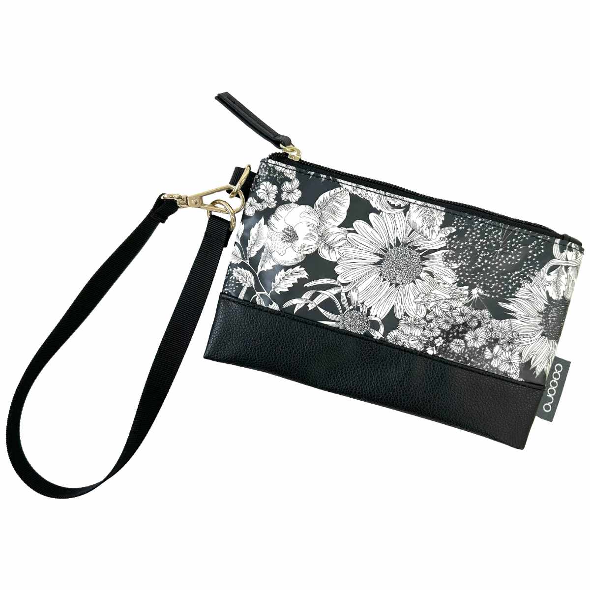 ショッピングカート cocoro ココロ 四輪型 リバティ・ファブリックス スモール ネオ ポーチ付き エミリー ( キャリーカート カート 4輪 買い物 トートバッグ 保温 保冷 軽量 取り外し 折りたたみ 高さ調節 ショッピング 花柄 ) 【ネイビー】 ネイビー