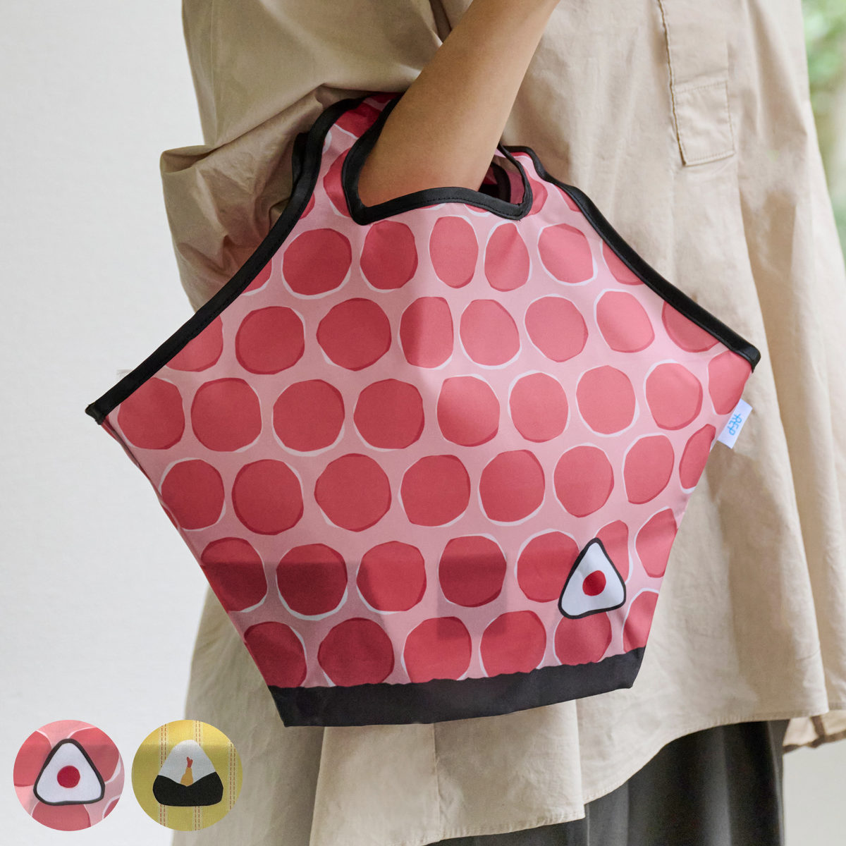 エコバッグ おにぎりバッグ おむすび型 （ マイバッグ サブバッグ トート レジ袋 買い物袋 レジバッグ 折りたたみ おにぎり型 バッグ 買い物バッグ ショッピング 洗濯可 小さめ 少量 コンビニ 三角 ） 【えび天】