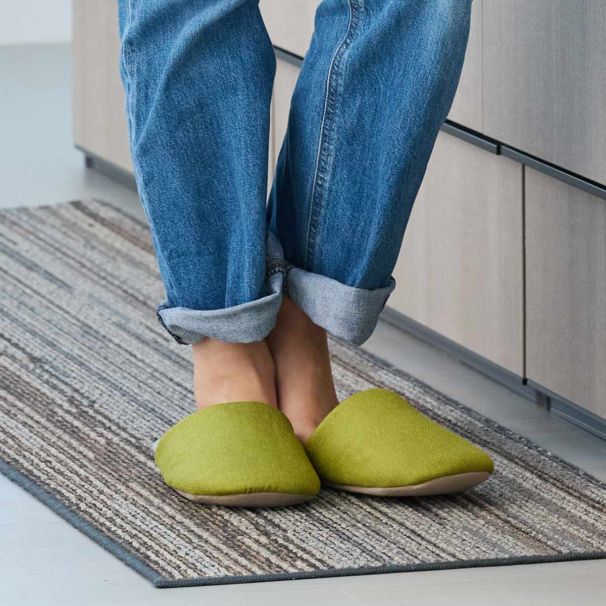 スリッパ ディジョン ルームシューズ L 約24.5~26.5cm ( 室内 来客用 バイカラー レディース メンズ おしゃれ オールシーズン ベーシック ツートーンカラー ルームスリッパ トイレ インテリア雑貨 サイズ豊富 自宅 室内用 ) 【グレー】 グレー