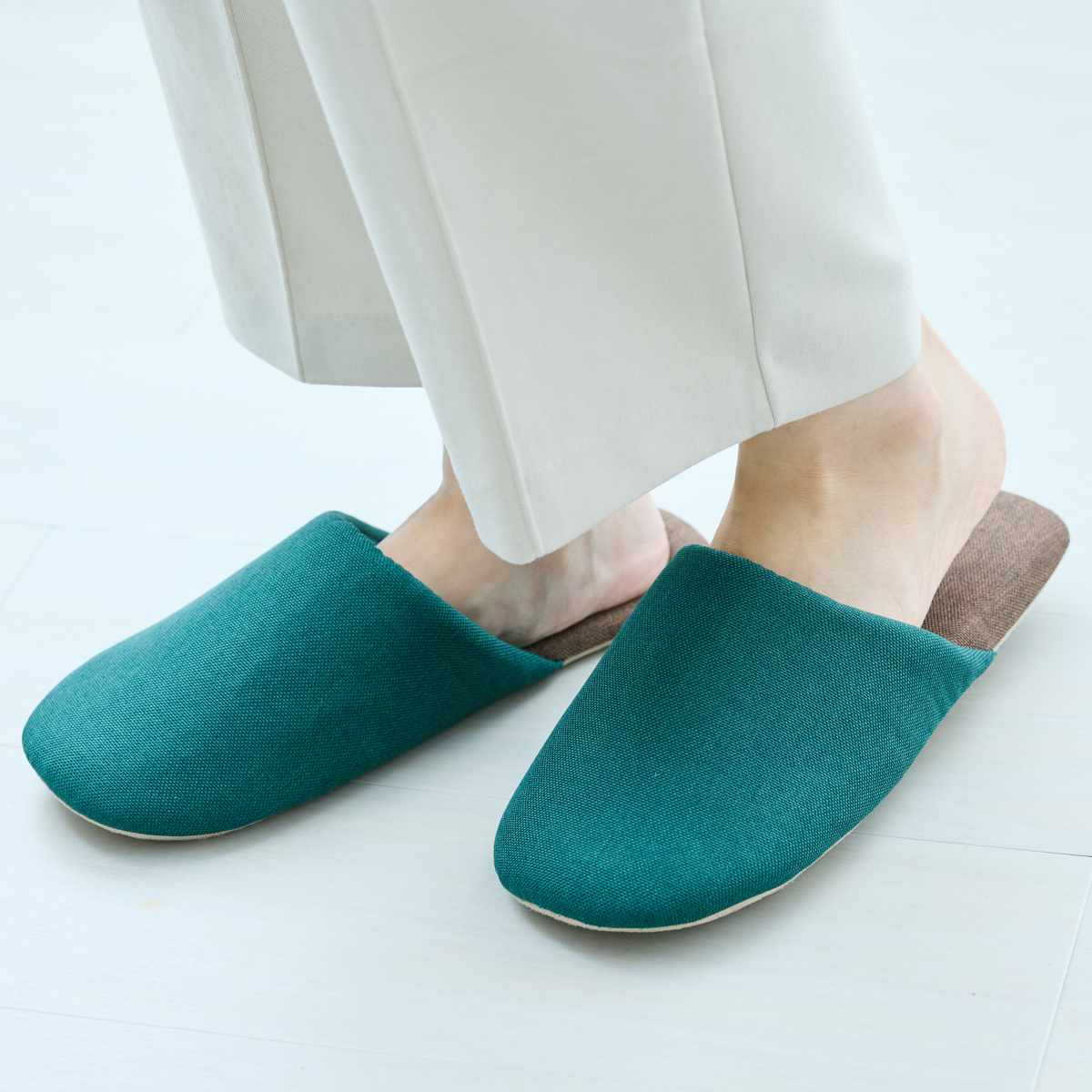 スリッパ ディジョン ルームシューズ L 約24.5~26.5cm ( 室内 来客用 バイカラー レディース メンズ おしゃれ オールシーズン ベーシック ツートーンカラー ルームスリッパ トイレ インテリア雑貨 サイズ豊富 自宅 室内用 ) 【グレー】 グレー