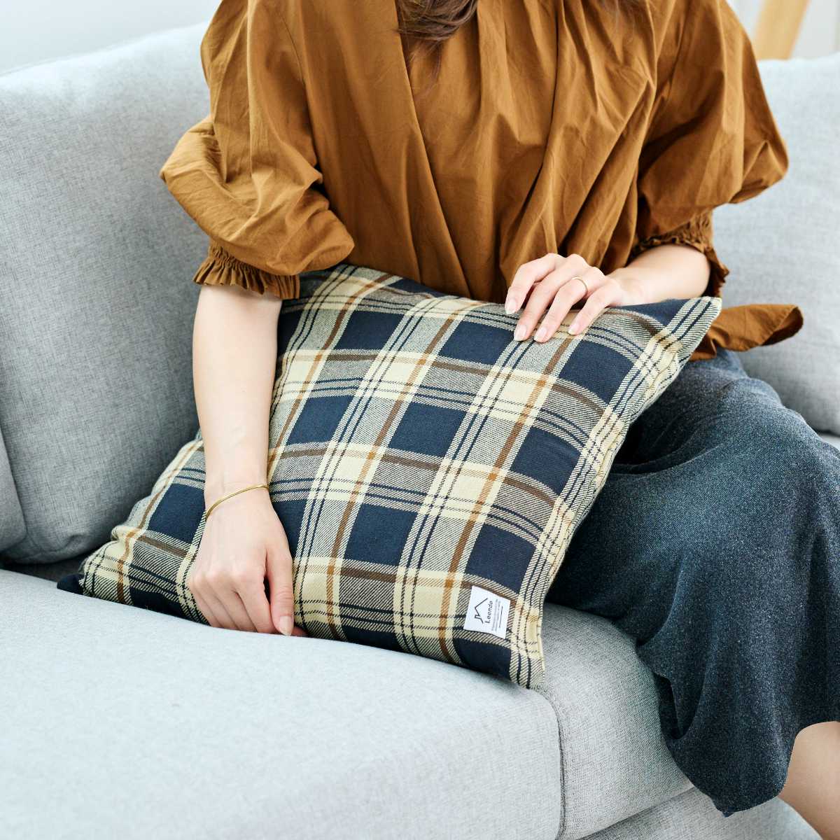 クッションカバー クロベリー 45×45cm （ カバー チェック 模様替え