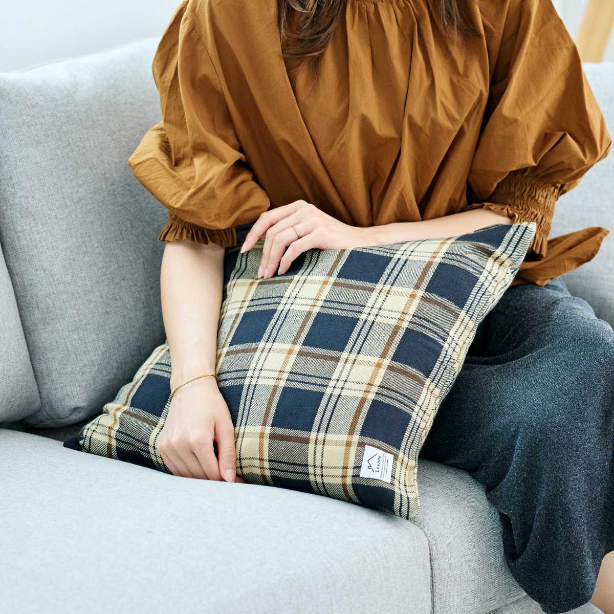 クッションカバー クロベリー 45×45cm （ カバー チェック 模様替え