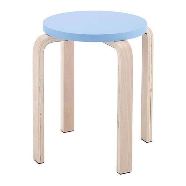 木製の丸椅子(ダークブラウン)