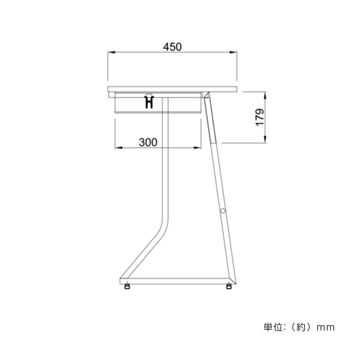 デスク 幅120cm スモール 研修用デスク パソコンデスク 棚付き ループ脚 ( 法人限定 2人用 研修 学習 机 つくえ 収納棚 フック付き 天板 滑りにくい 講習 勉強会 塾 学校 学習塾 セミナー オフィス 会社 アジャスター付き ) 【ホワイト】 ホワイト