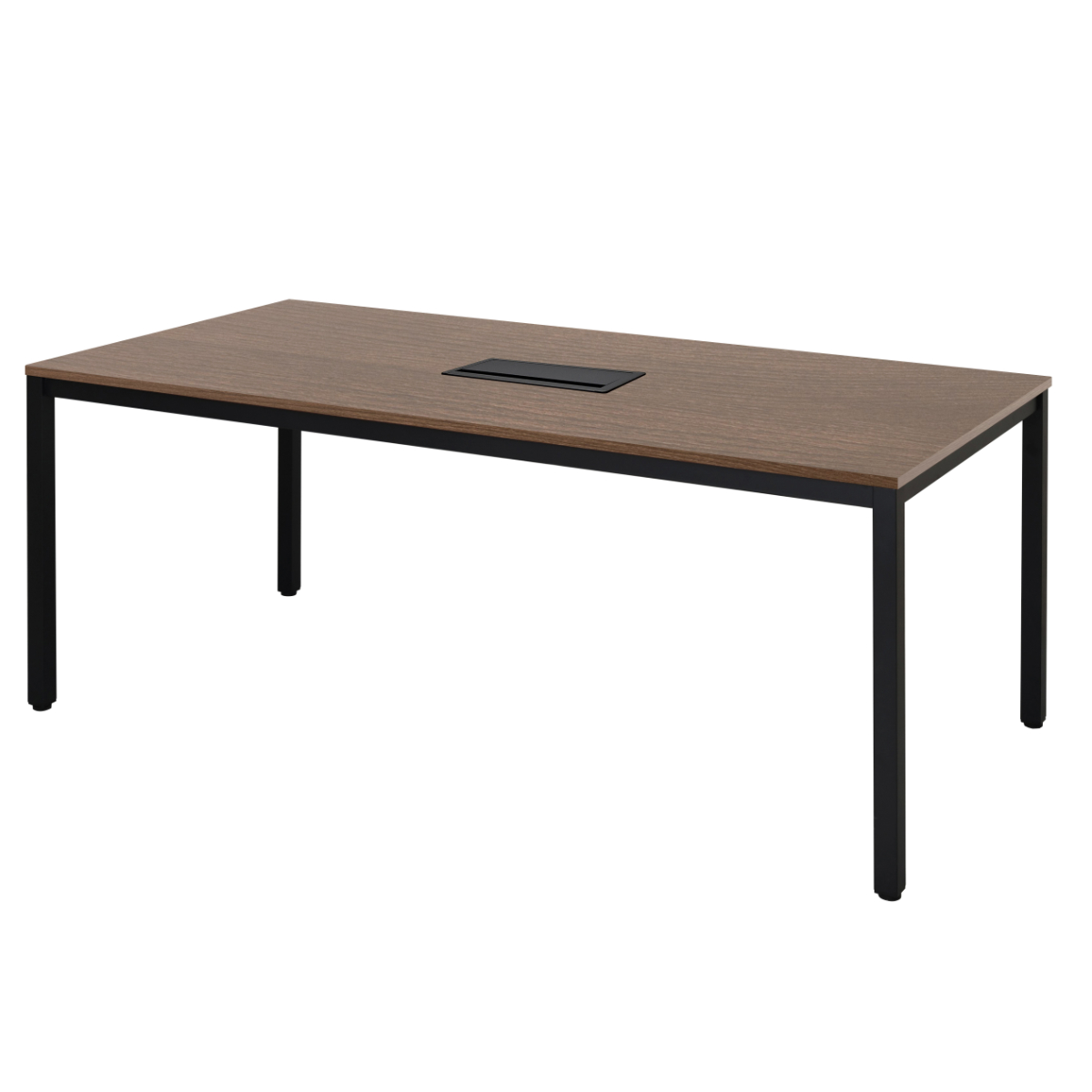 ミーティングテーブル 幅180cm 配線ボックス付き 幅広 ( 法人限定 デスク オフィスデスク 会議テーブル 配線ボックス 会議机 打ち合わせ ミーティング 机 6~8名 ワークスペース 丈夫 オフィス オフィス家具 傷に強い ) 【ホワイト】 ホワイト