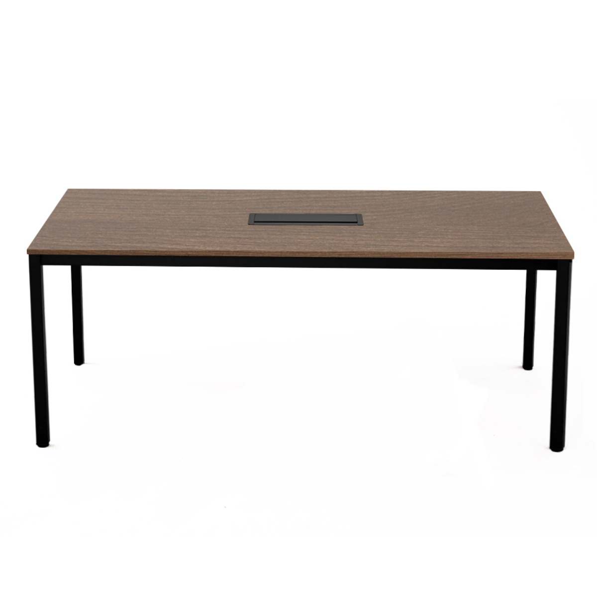 ミーティングテーブル 幅180cm 配線ボックス付き 幅広 ( 法人限定 デスク オフィスデスク 会議テーブル 配線ボックス 会議机 打ち合わせ ミーティング 机 6~8名 ワークスペース 丈夫 オフィス オフィス家具 傷に強い ) 【ホワイト】 ホワイト