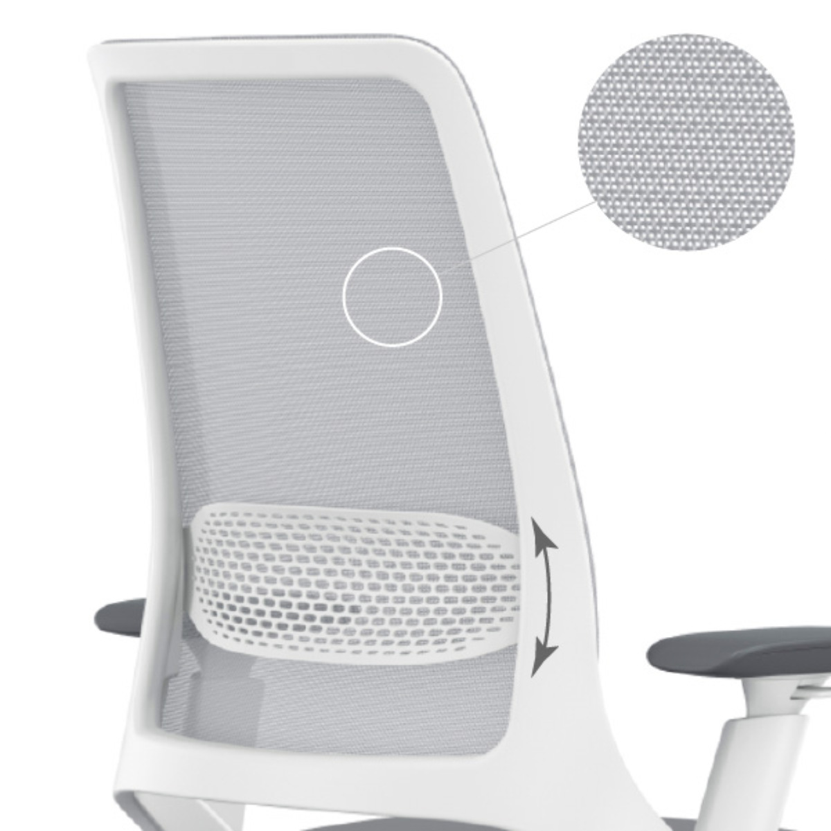 オフィスチェア 座面高 45.5~54cm 肘掛け付き ハグチェア ( 法人限定 ワークチェア パソコンチェア ロッキング機能 高さ調節 可動式アームレスト メッシュ ランバーサポート 学習椅子 勉強椅子 イス 椅子 オフィス キャスター付き ) 【グレー】 グレー