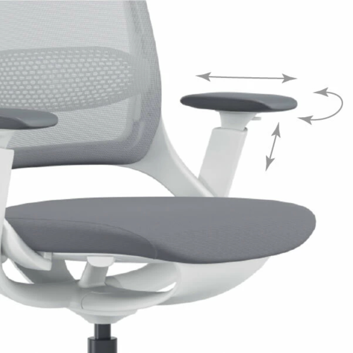 オフィスチェア 座面高 45.5~54cm 肘掛け付き ハグチェア ( 法人限定 ワークチェア パソコンチェア ロッキング機能 高さ調節 可動式アームレスト メッシュ ランバーサポート 学習椅子 勉強椅子 イス 椅子 オフィス キャスター付き ) 【グレー】 グレー