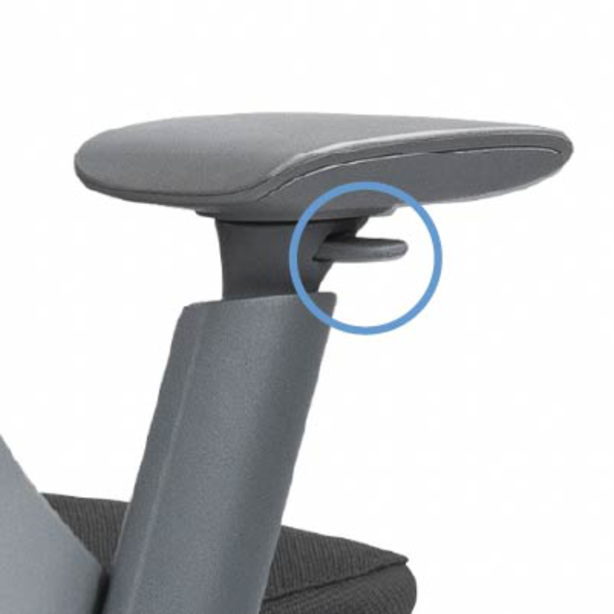 オフィスチェア 座面高 45.5~54cm 肘掛け付き ヘッドレスト付き ハグチェア ( 法人限定 ワークチェア パソコンチェア ロッキング機能 高さ調節 メッシュ 可動式アームレスト ランバーサポート 学習椅子 勉強椅子 イス 椅子 ) 【グレー】 グレー