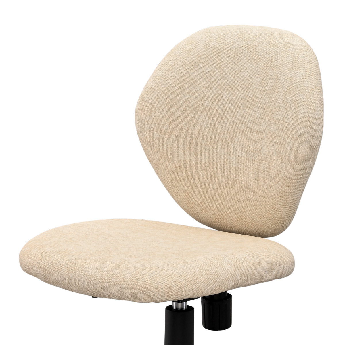 オフィスチェア 座面高 42.6~53.5cm PVC パレットチェア ( 法人限定 ワークチェア パソコンチェア 背ロッキング機能 学習椅子 高さ調節 回転 肘なし 勉強椅子 イス 椅子 オフィス キャスター付き 耐久性 耐水性 ) 【アイボリー】 アイボリー