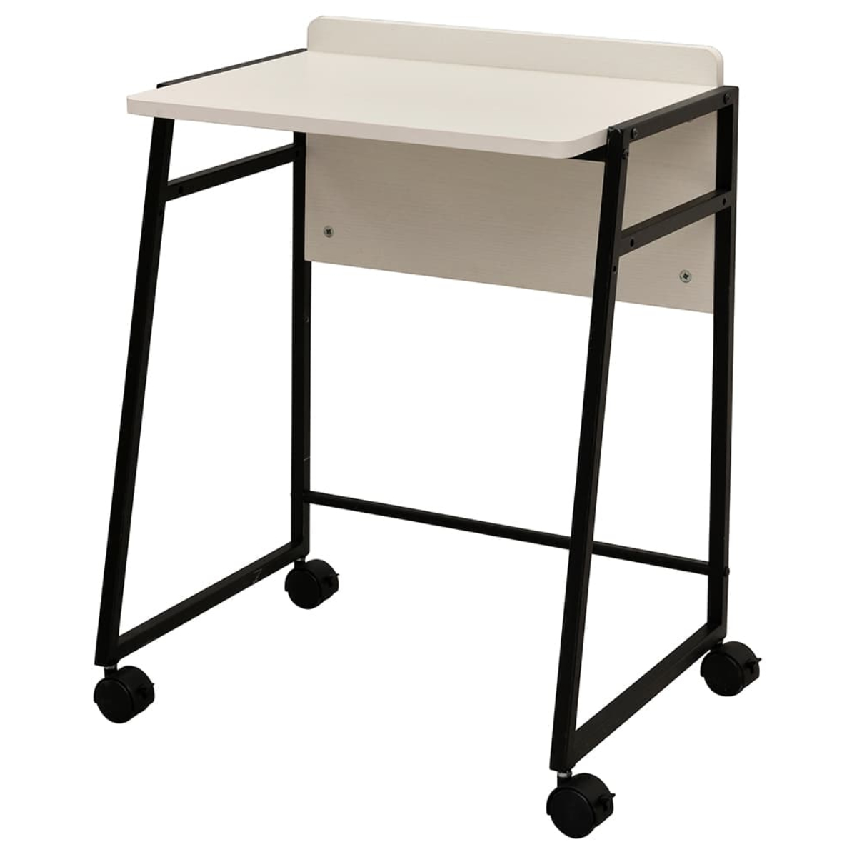 パソコンデスク 幅60cm ハイタイプ Lil キャスター付き キャスターデスク ( 法人限定 デスク 高さ調節 72cm 60cm 机 ソファ 在宅 PC作業 ワークデスク 平机 前板付き オフィス 会社 木目調 事務所 オフィス家具 シンプル ) 【ナチュラル】 ナチュラル