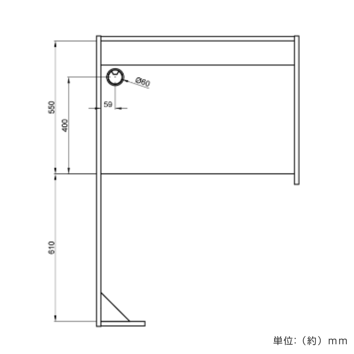 パーソナルブース 幅83.6cm 配線穴付き fuoco ( 法人限定 集中 スペース ブース 机 個別 ワークスペース パーテーション コンパクト 配線用切り欠き セミクローズ パーソナル テレワーク 在宅ワーク オフィスデスク デスク ) 【オーク】 オーク