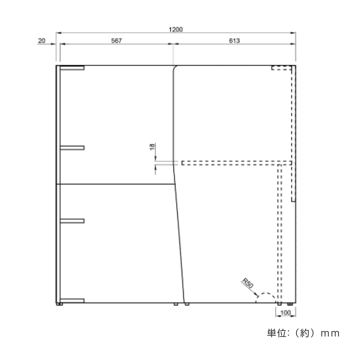 パーソナルブース 幅83.6cm 配線穴付き fuoco ( 法人限定 集中 スペース ブース 机 個別 ワークスペース パーテーション コンパクト 配線用切り欠き セミクローズ パーソナル テレワーク 在宅ワーク オフィスデスク デスク ) 【オーク】 オーク