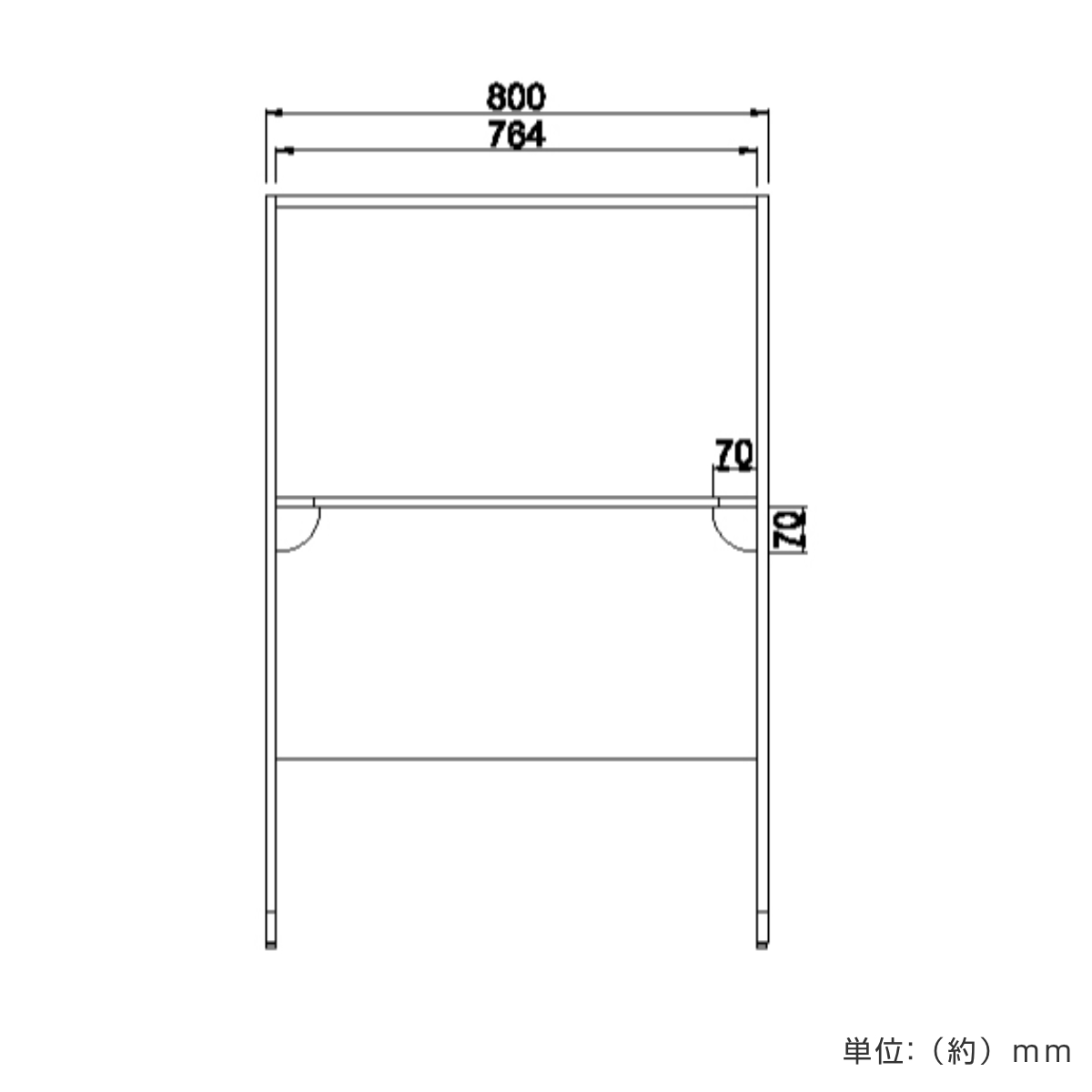 パーソナルブース 幅80cm 対面タイプ PCブース ( 法人限定 デスク 集中 スペース ブース 机 個別 ワークスペース パーテーション コンパクト ブースデスク 配線用切り欠き パーソナル テレワーク オフィスデスク 自習室 個別塾 ) 【ナチュラル】 ナチュラル