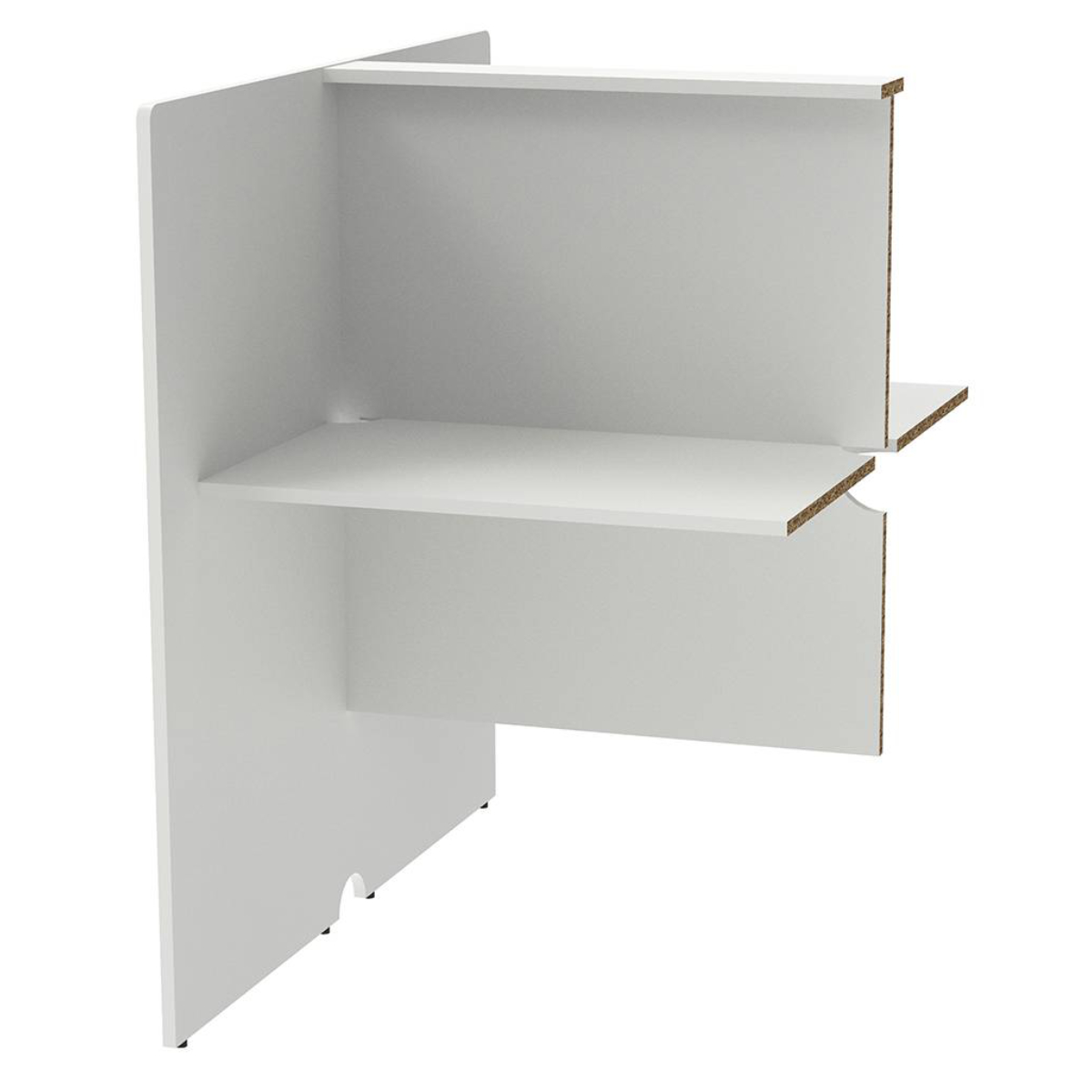 パーソナルブース 幅80cm 増連 対面タイプ PCブース ( 法人限定 組み合わせ パーツ 連結 拡張 デスク 集中 スペース ブース 机 個別 ワークスペース 配線用切り欠き パーソナル テレワーク オフィスデスク 自習室 個別塾 ) 【ホワイト】 ホワイト