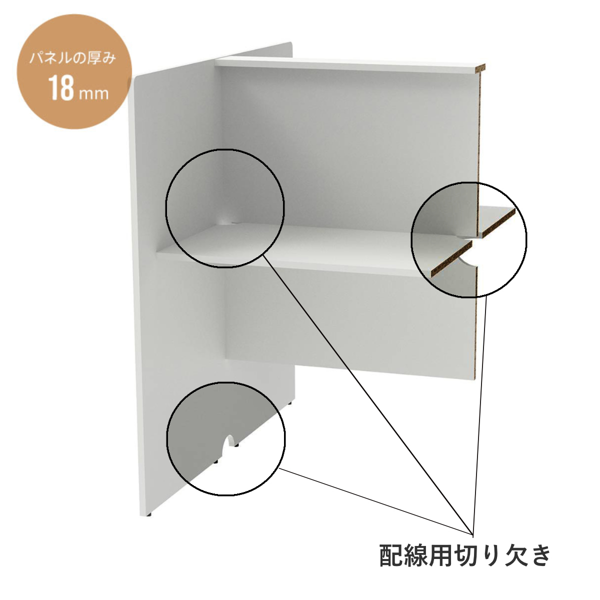 パーソナルブース 幅80cm 増連 対面タイプ PCブース ( 法人限定 組み合わせ パーツ 連結 拡張 デスク 集中 スペース ブース 机 個別 ワークスペース 配線用切り欠き パーソナル テレワーク オフィスデスク 自習室 個別塾 ) 【ホワイト】 ホワイト